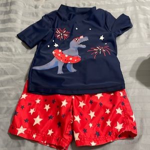 Boys bathing suit and shirt